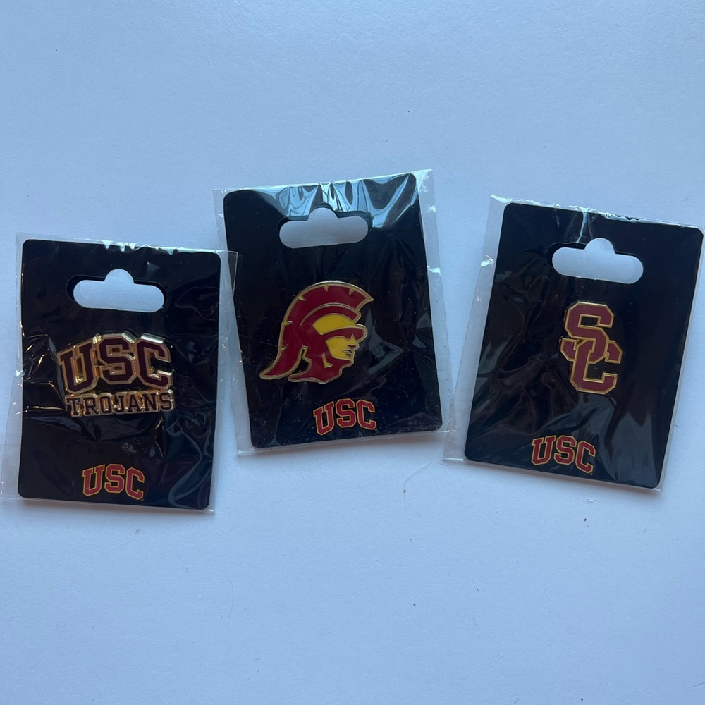 Trojans Enamel Pins - Cardinal & Gold Team Logo